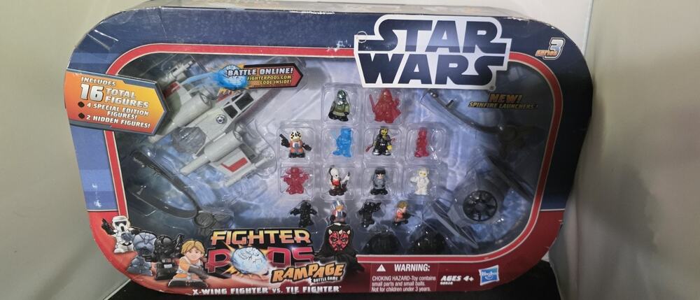 Hasbro Star Wars Fighter Pods Rampage Battle Game X-Wing vs TIE Fighter Set